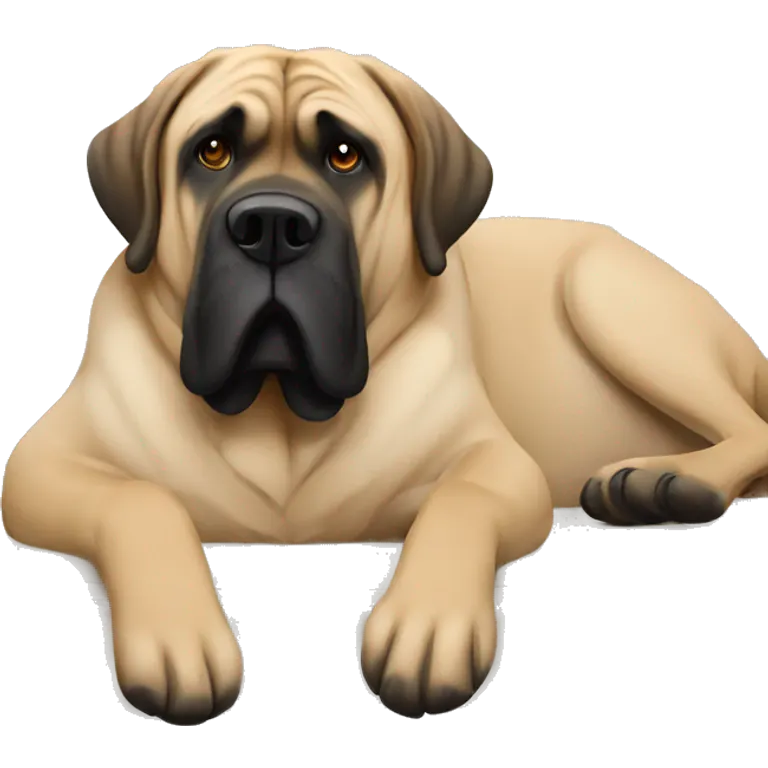English mastiff laying on couch  emoji