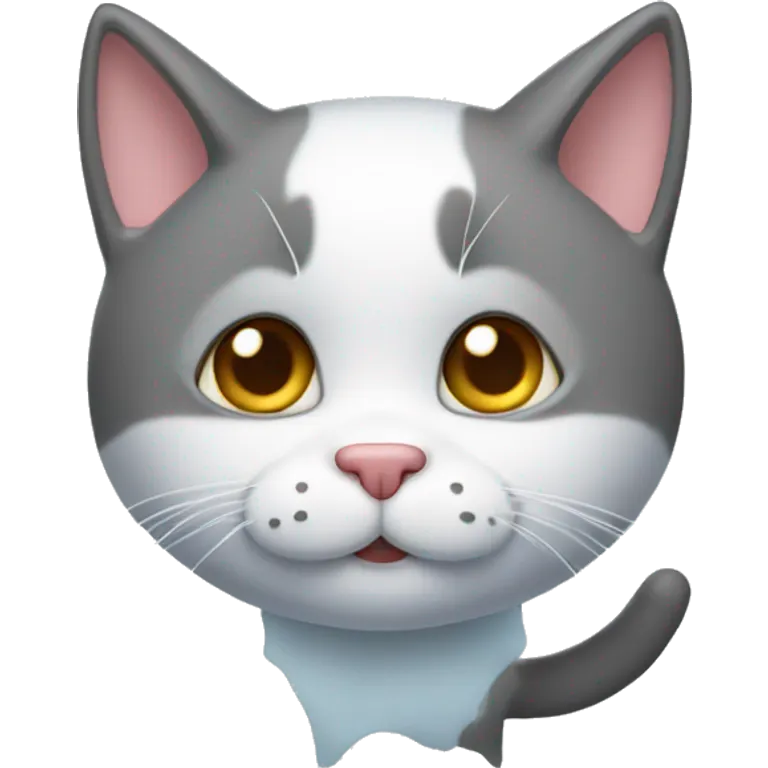 Un gato con un corazón congelado  emoji