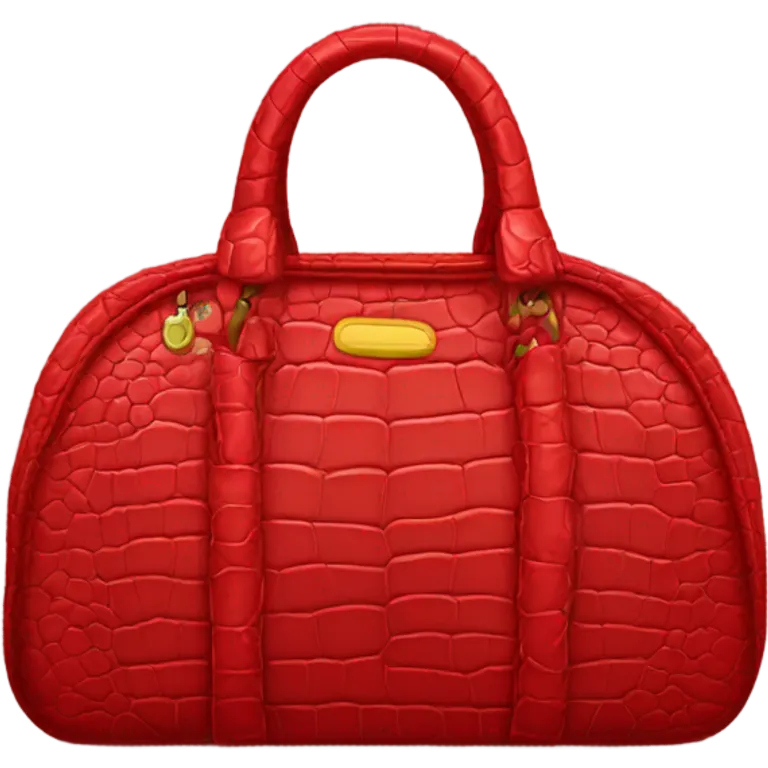 Red crocodile bag emoji