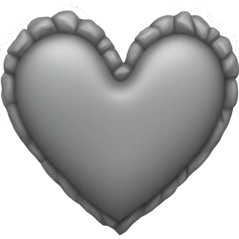 bangaded heart with grey colour emoji