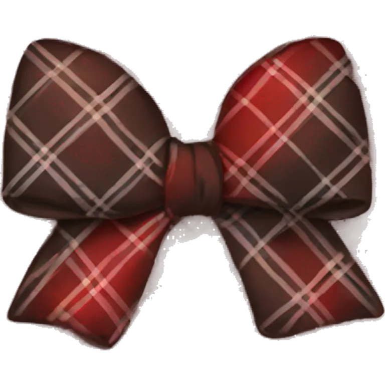 plaid bow emoji