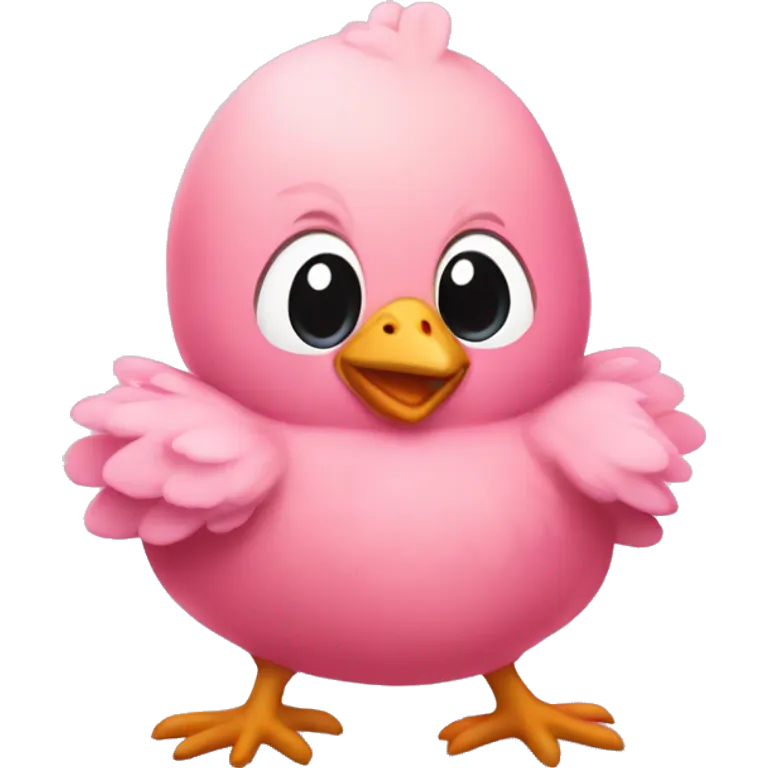 cutsey pink chick (baby chicken) emoji