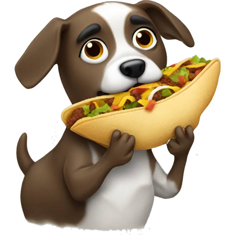 Dog eating taco emoji