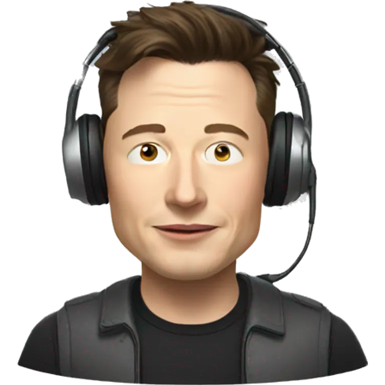 elon musk wearing headset emoji