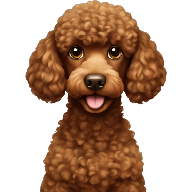 Brown poodle emoji