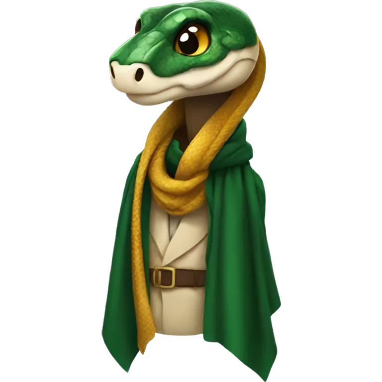 A snake wearing Hogwarts scarf emoji