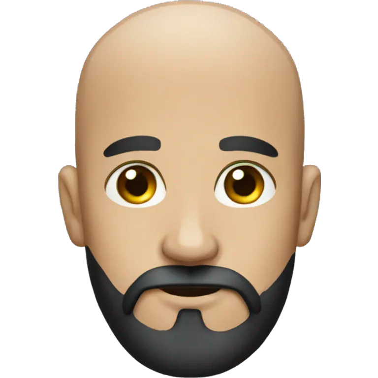 bald guy with a black beard emoji