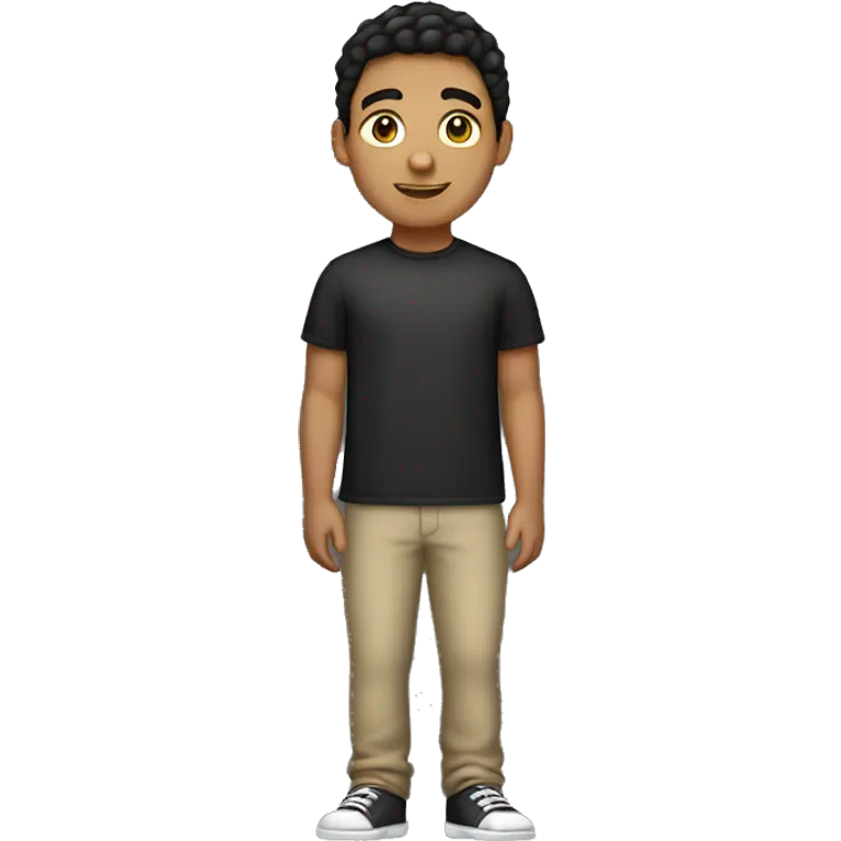 Hispanic male teen with full body emoji