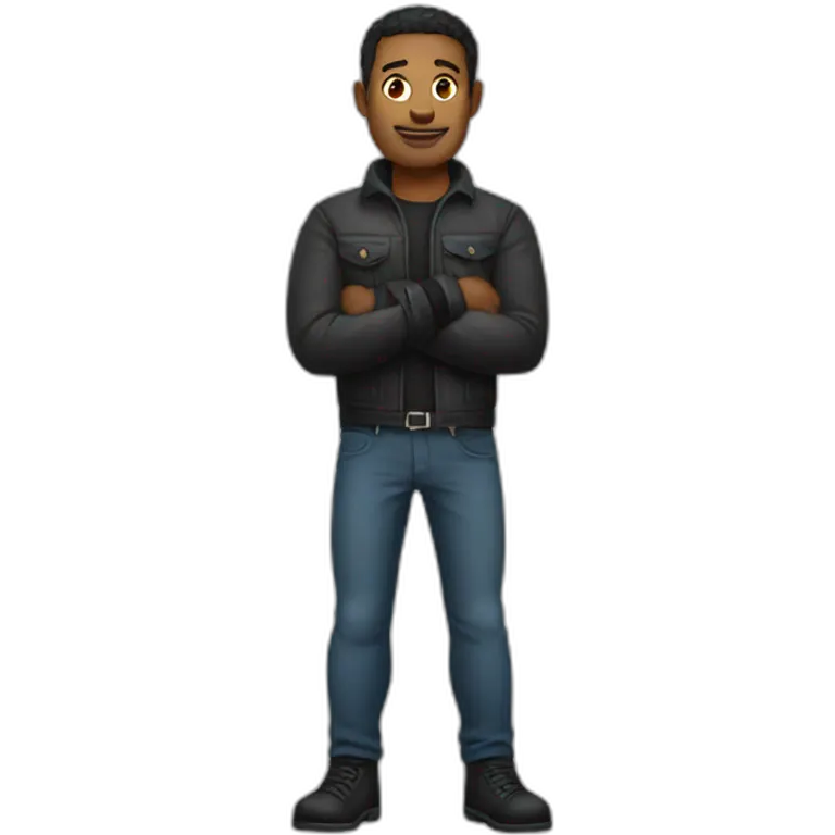 man wearing gloves full body emoji