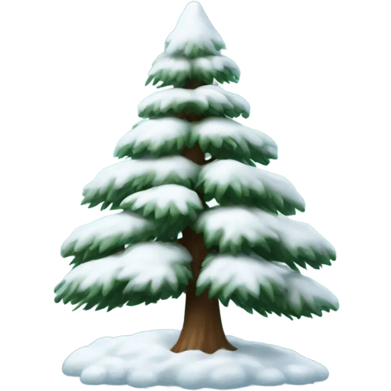Snowy pine tree emoji