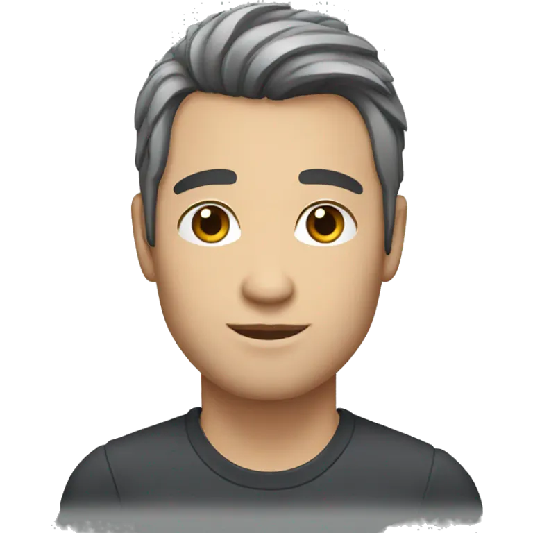 metrosexual white male with dark hair emoji
