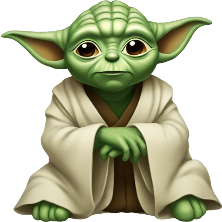 Yoda flipping emoji