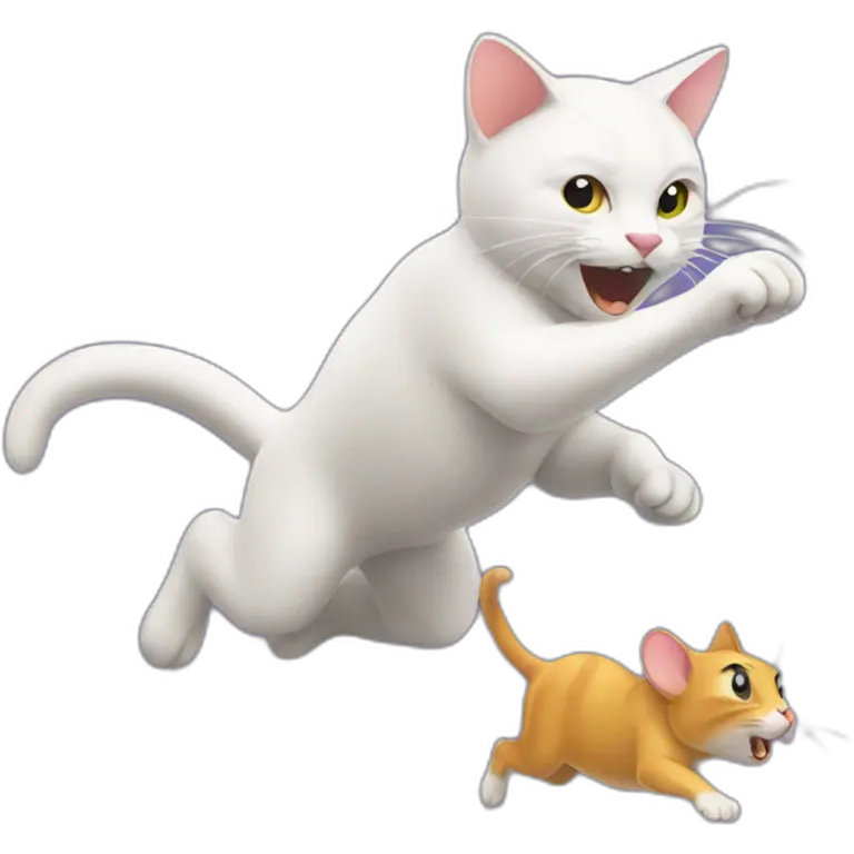 Cat chasing a mouse emoji | AI Emoji Generator