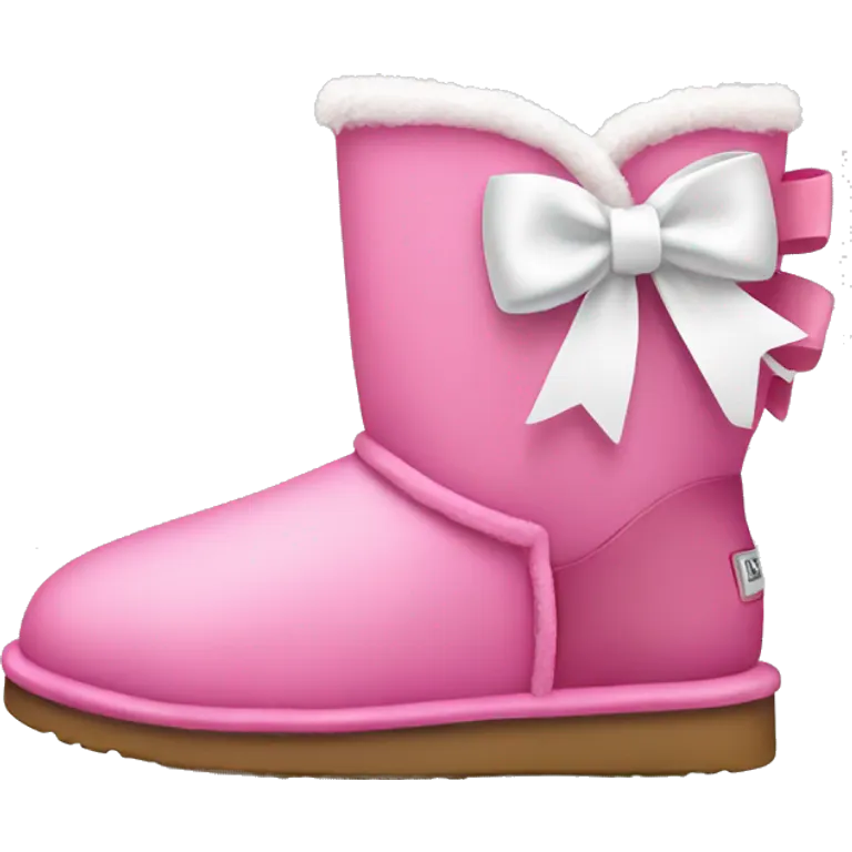 Pink uggs with a white bow emoji