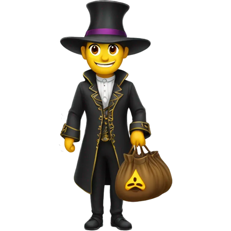 magicien avec sac à dos emoji
