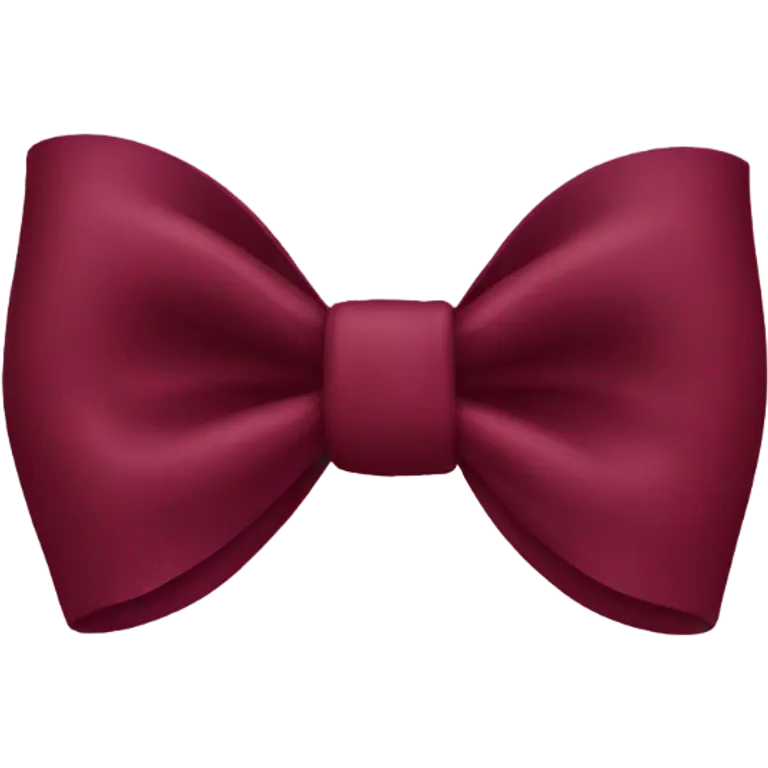 Burgundy bow  emoji