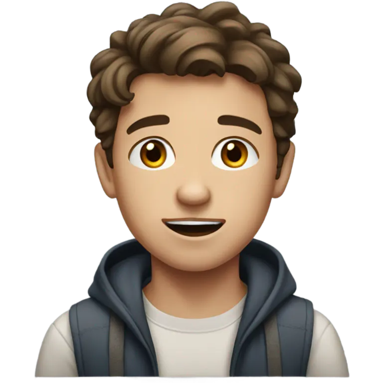 realistic brown haired boy meme emoji