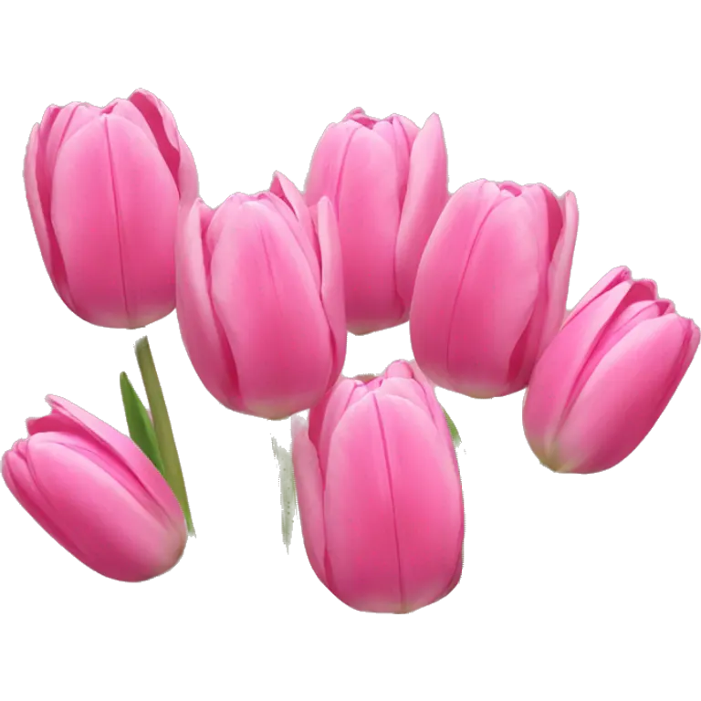 Pink tulips emoji