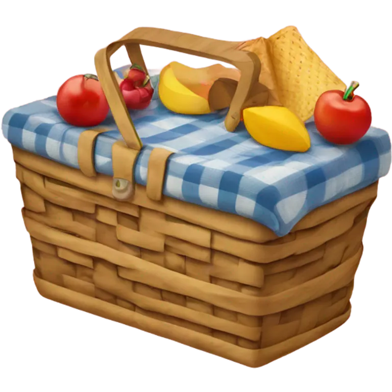 Picnic basket on blanket  emoji