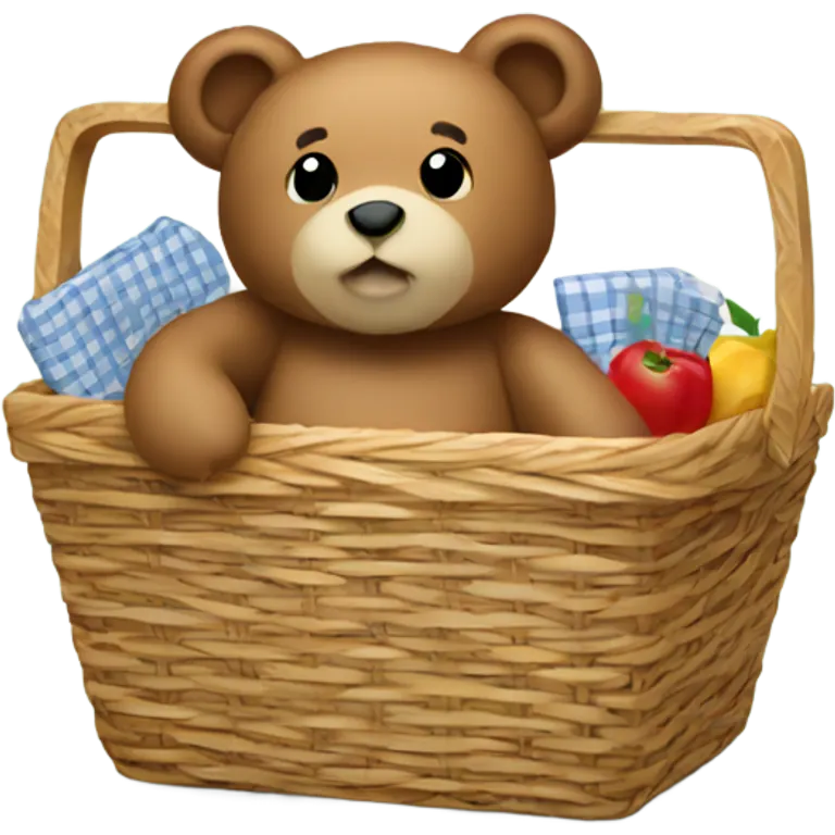 Teddy bear picnic basket  emoji