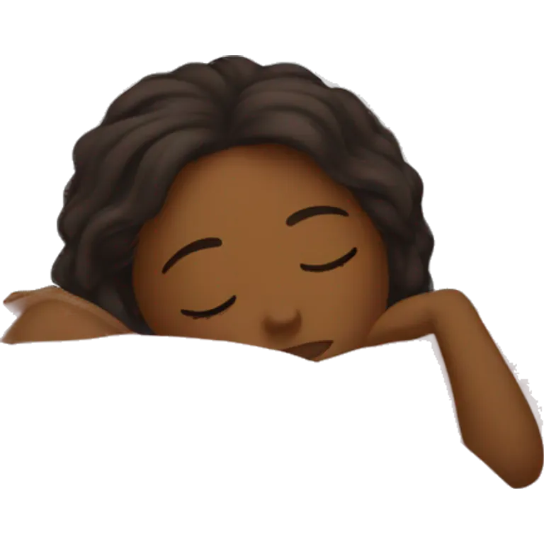 Girl sleeping in bed  emoji