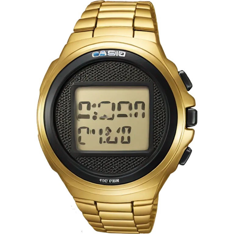 17:10 casio gold watch emoji