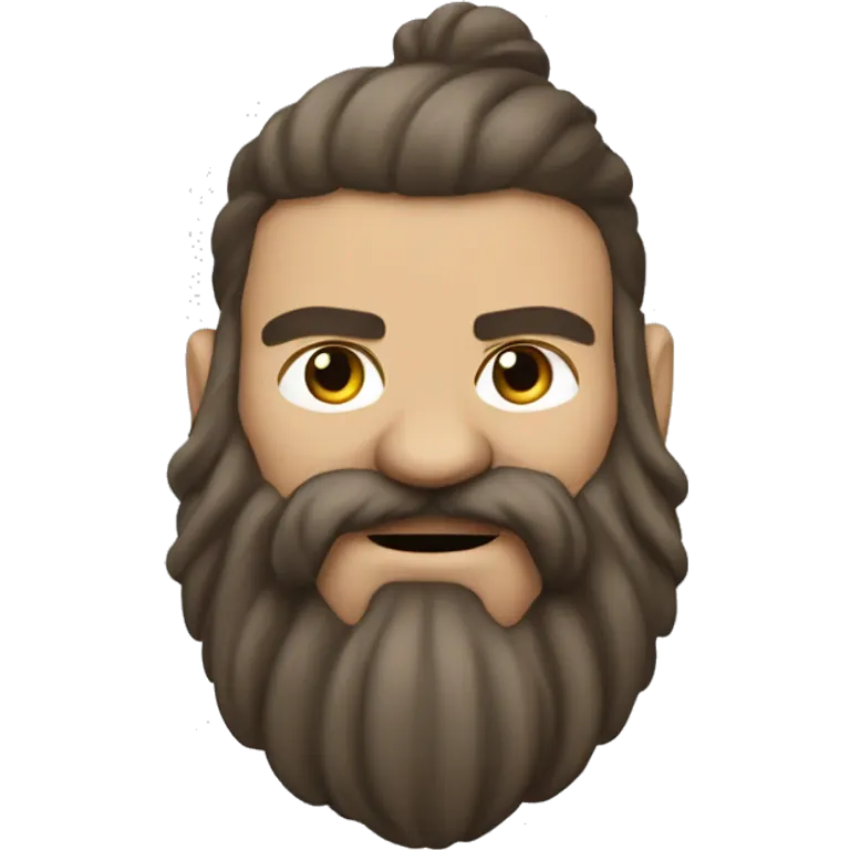 Emoji d'un nain guerrier barbu avec une hache  emoji