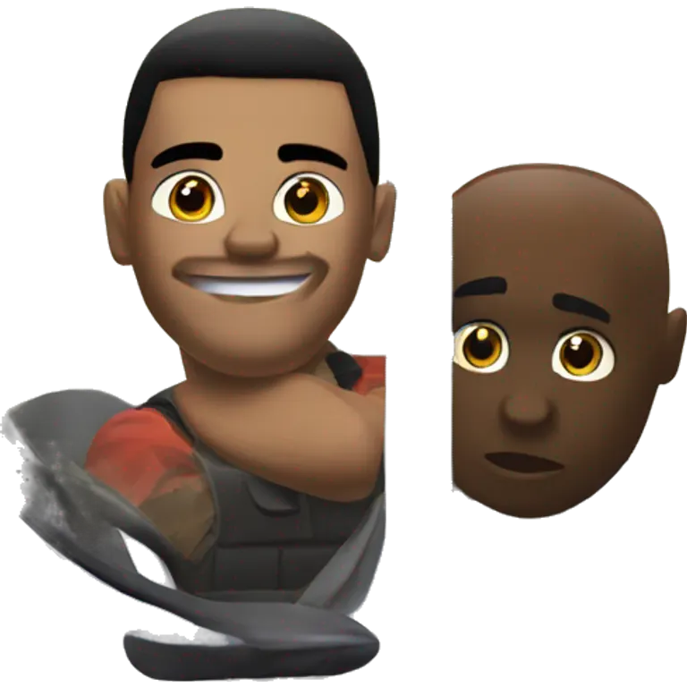 A BMW car and a character from GTA San Andreas looks out from the window and says Hello bro emoji