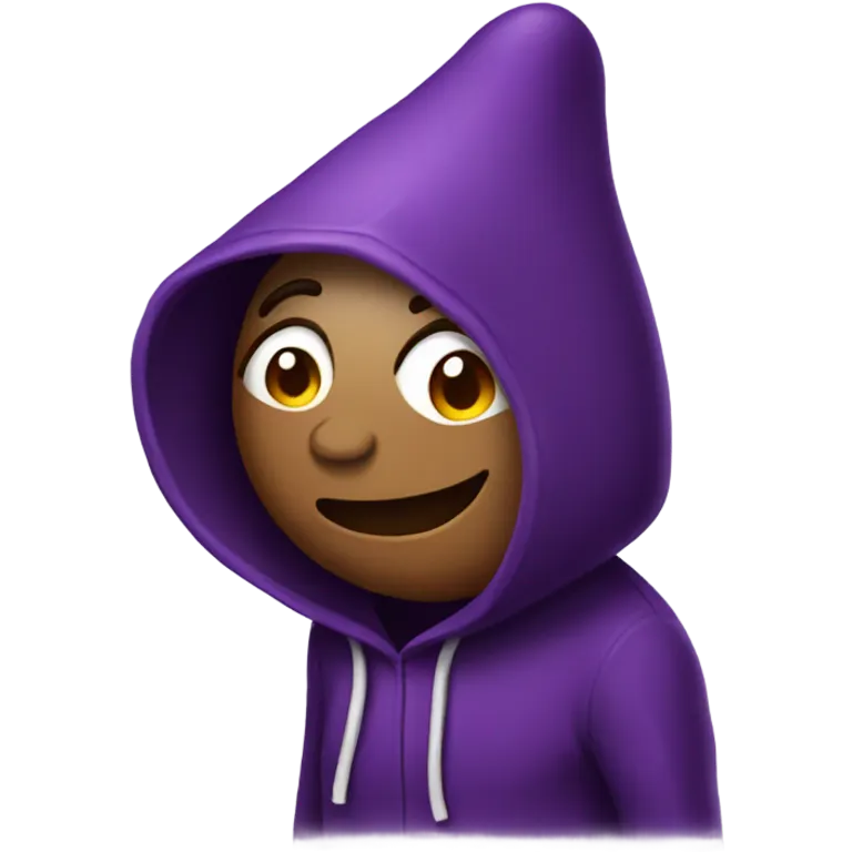 Eggplant wearing a hoody emoji