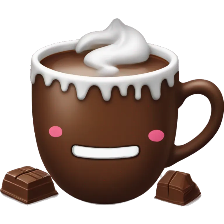 chocolat dans une tasse de noël  emoji