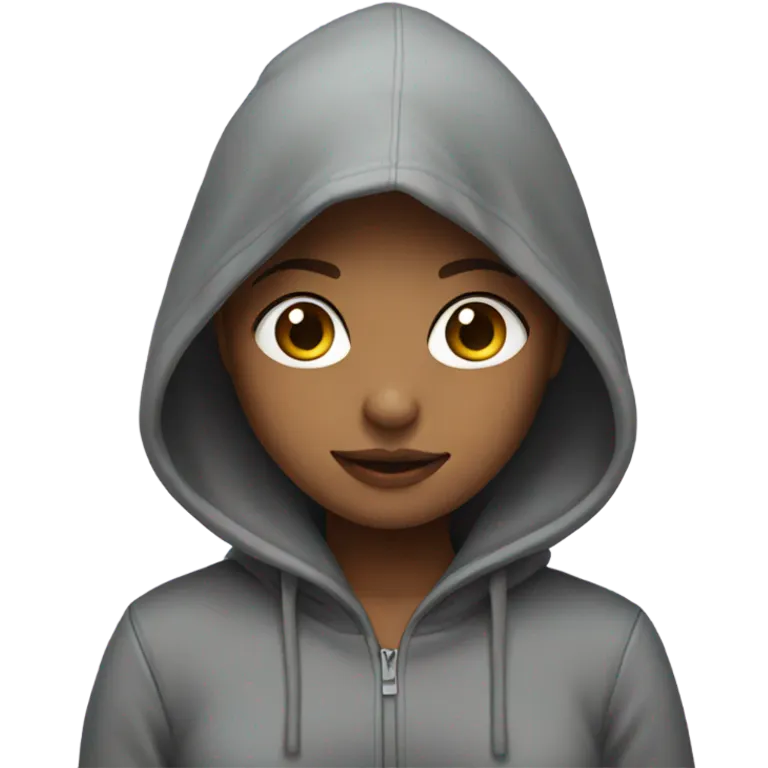 Girl whith a hoodie emoji