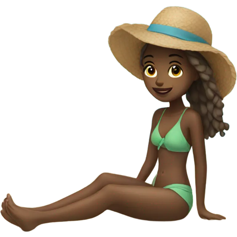 Girl on the beach emoji