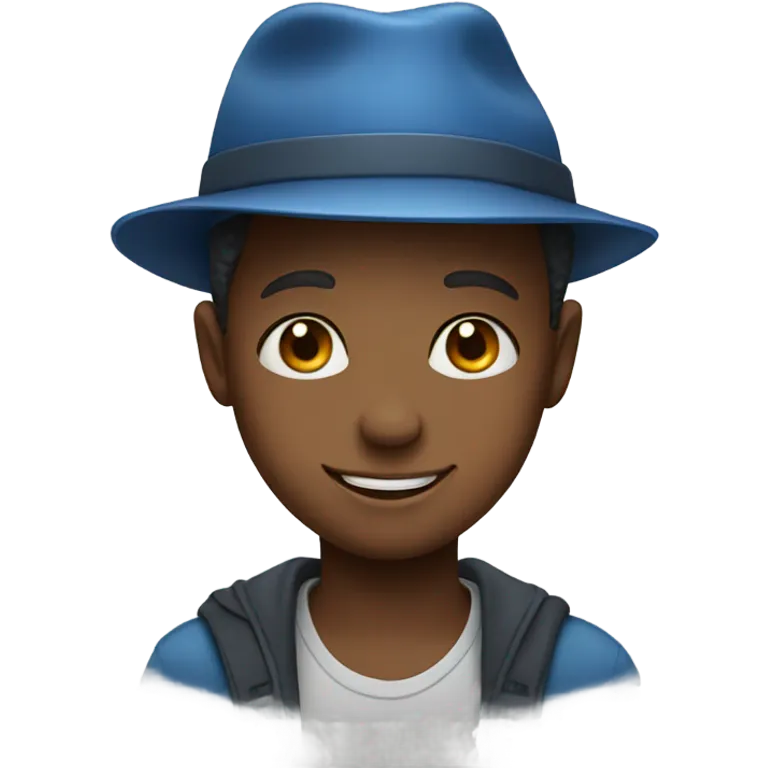 smiling blue eyed boy in a hat emoji