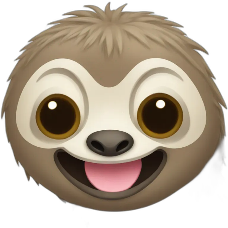Happy sloth showing thumb emoji