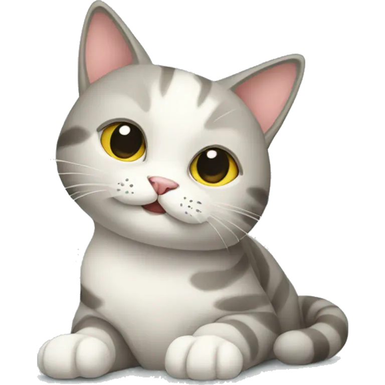 Cat sitting wc emoji