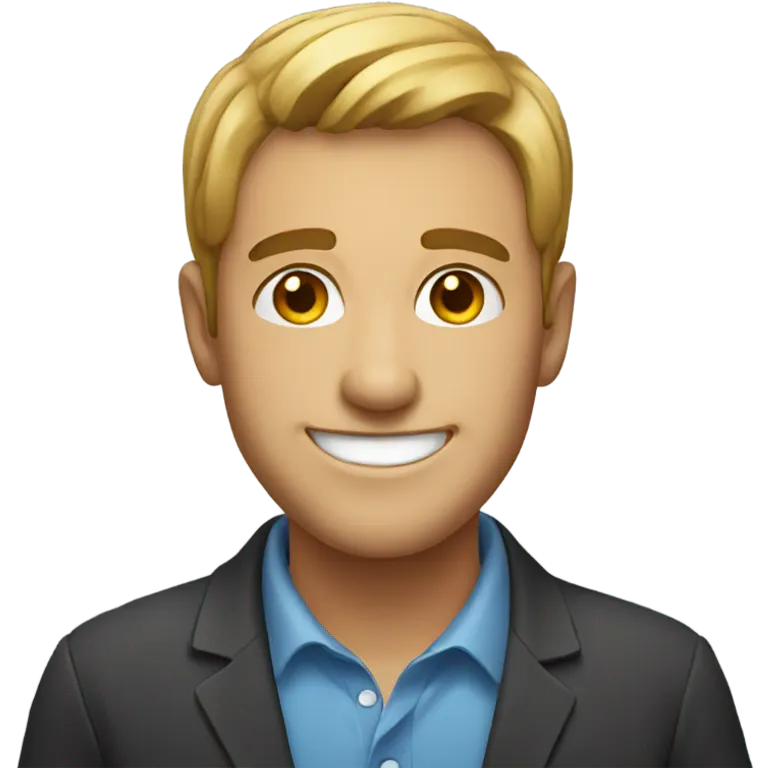 happy male portrait smiling emoji