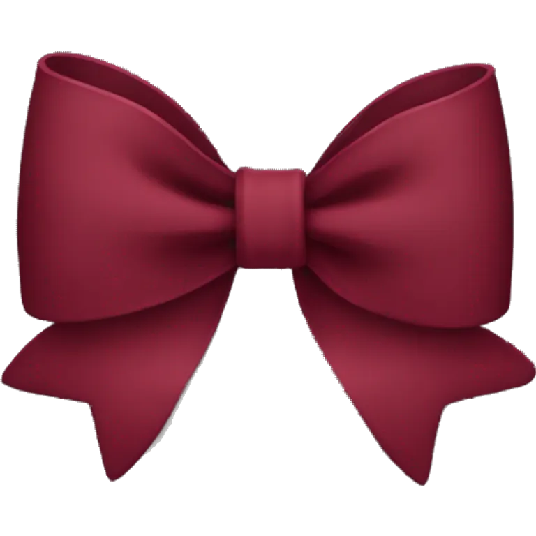 Burgundy bow emoji
