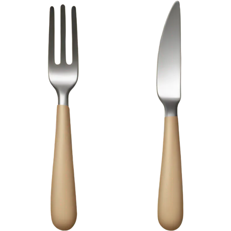 Beige fork emoji