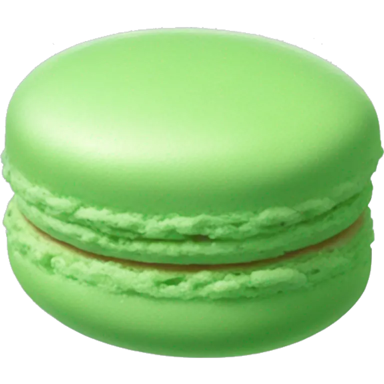 Realistic pastel green macaroon emoji