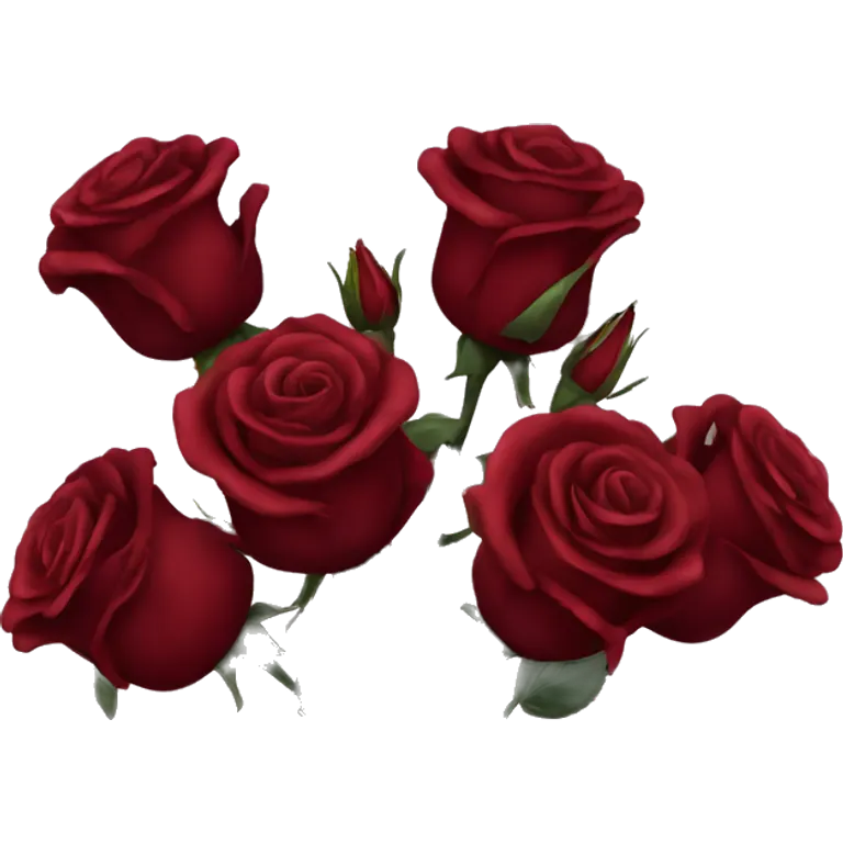Dark red rosses bouqret emoji