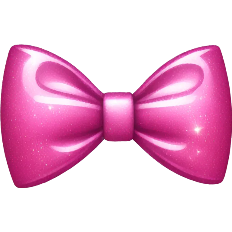 pink sparkling bow emoji