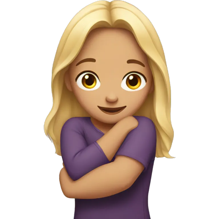 Girl hugging  emoji
