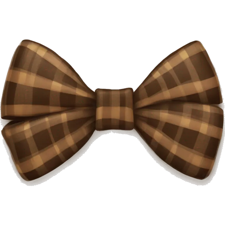 brown plaid bow emoji