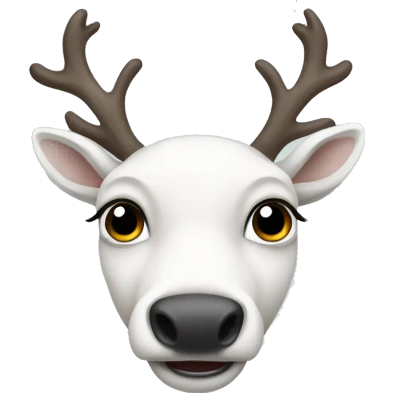 white-reindeer emoji