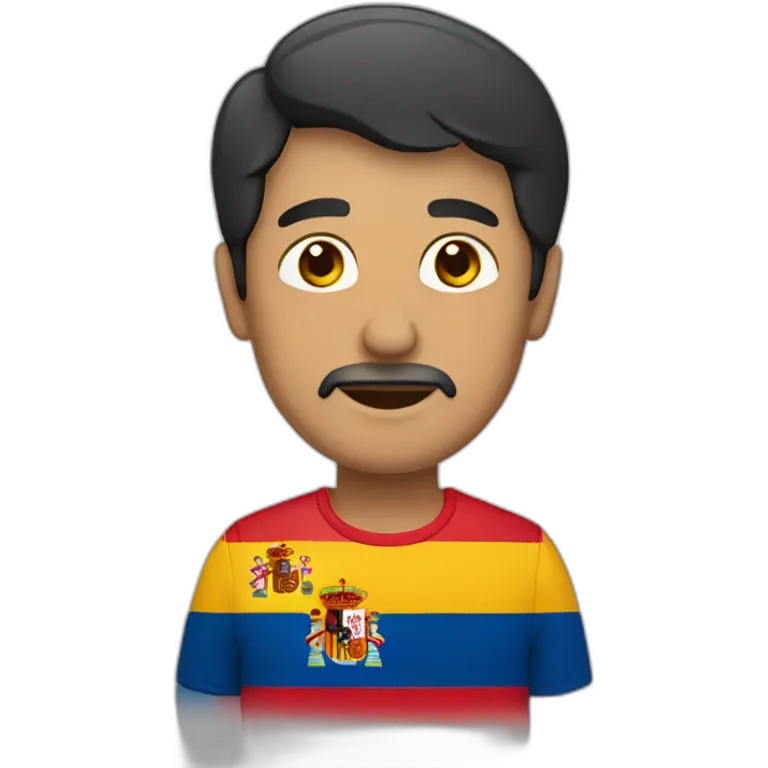 Men with spanish flag emoji AI Emoji Generator