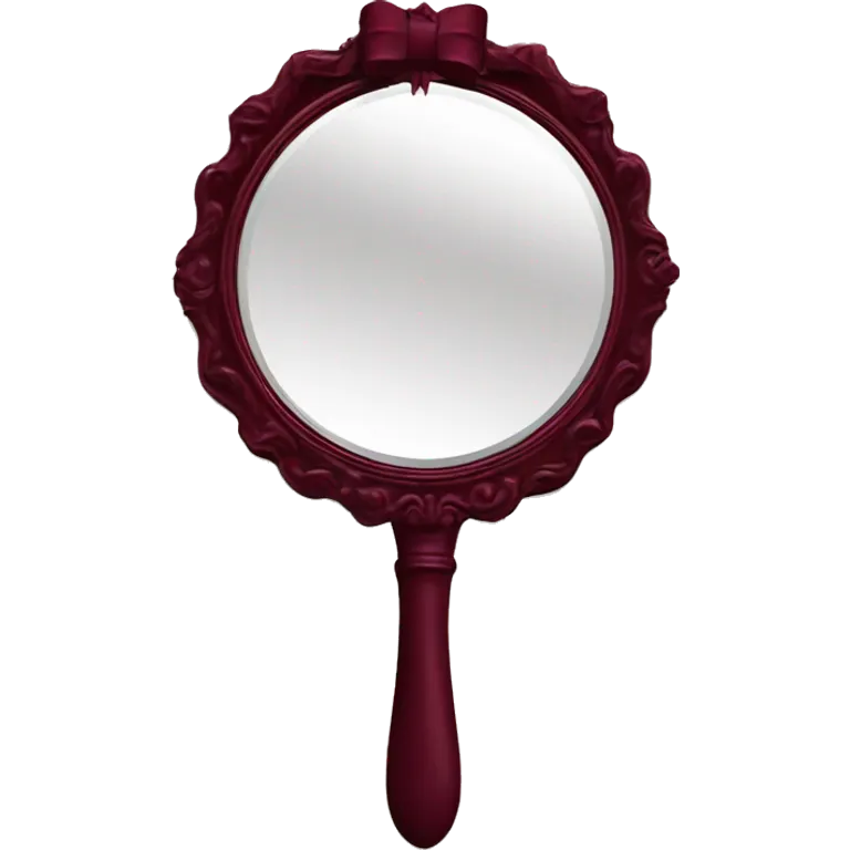 Vintage mivintage mirror with handle and burgundy bow emoji