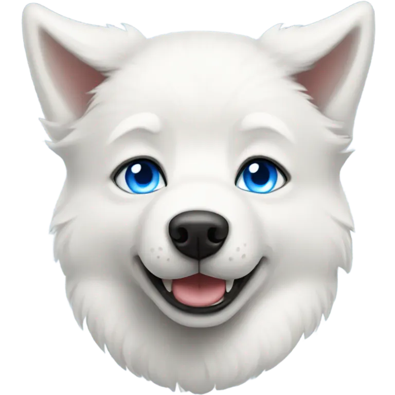 White snow husky  emoji