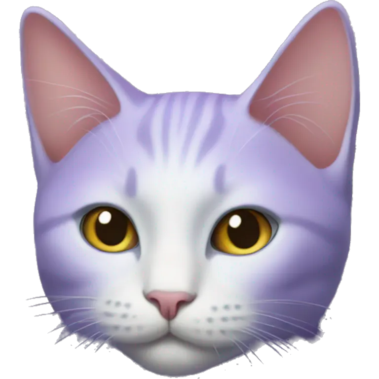 Lilac cat in lilac flowers emoji
