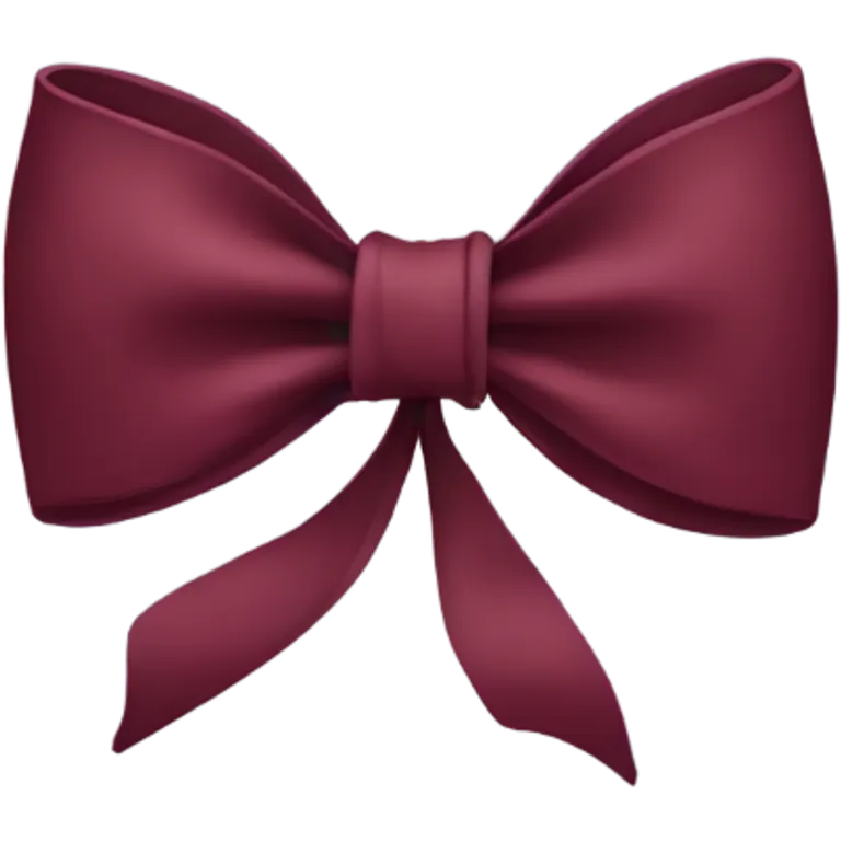 Burgundy bow emoji