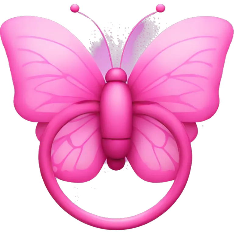 pink ring around pink butterfly emoji